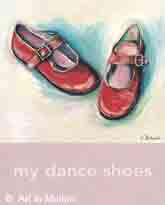 נעלי הריקוד שלינעליים מחול אדומות ילדה נאיבי 