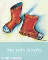 המגפיים שלינעליים מחול אדומות ילדה נאיבי גשם