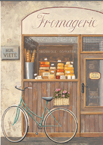 חנות גבינותאופניים בגט גבינות חנות עץ