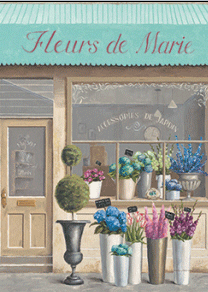חנות פרחיםפרחים אגרטלים חלון ראווה רחוב עיר