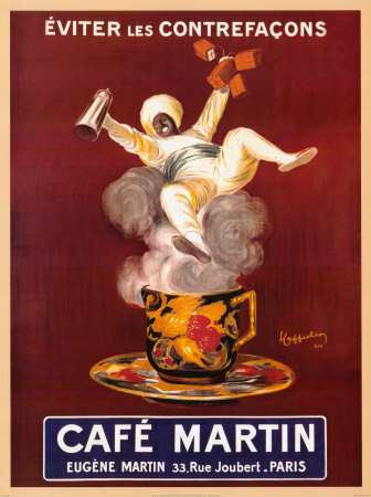 cafe-martinכרזה , וינטג', הודי, ספל , אדים, פרסומת , בורדו