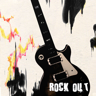  rock out guitarמוסיקה מוזיקה