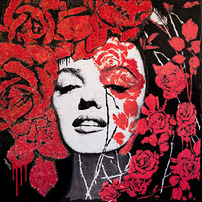 מרלין מונרו - שושנים-Marilyn_Roses_Thorns