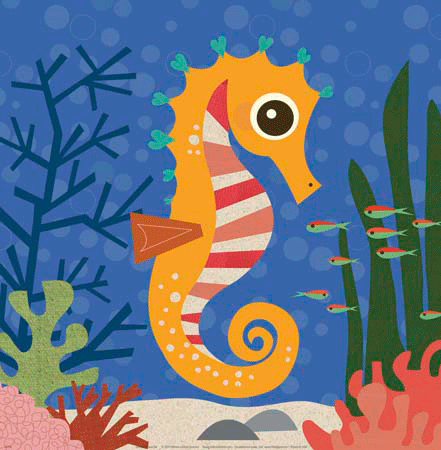 סמואל סוסון היםים דגים צמחים צבעוני ילדים ציור