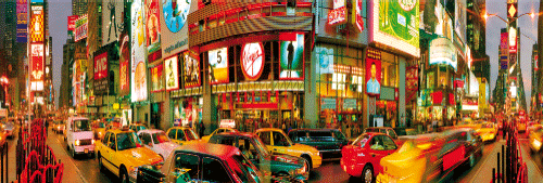 Times Squareניו יורק new york צילום צבעוני לילה טיימס סקוור