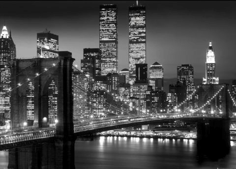 גשר ברוקלין בלילה Brooklyn Bridge Night ניו יורק new york