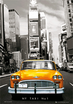 מונית צהובה תלת מימדשחור לבן, ניו יורק, מונית צהובה, תלת מימד, צילום