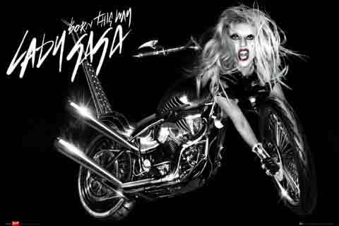 ליידי גאגא לידי אופניים Born This Way lady gaga Album Cover Bike 