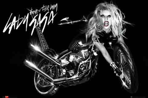  לידי אופניים Born This Way lady gaga Album Cover Bike 