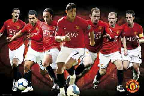 מנצ'סטר יונייטד Manchester Unitedאיצטדיון סמל Manchester United מנצסטר יוניטד קבוצה שחקנים אדומים כדורגל ספורט מנצח אנגליה 