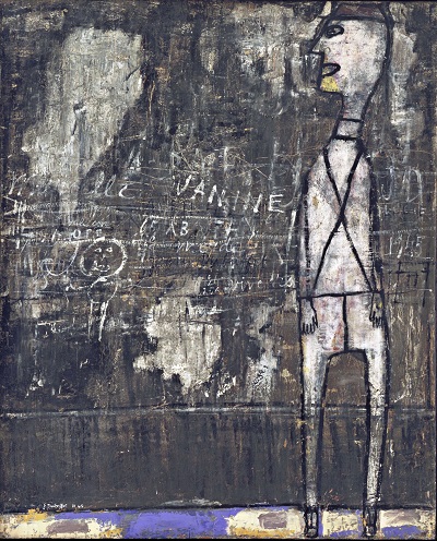  ז'אן דובופה - קיר עם הקדשות  Jean Dubuffet - Wall with Inscriptions