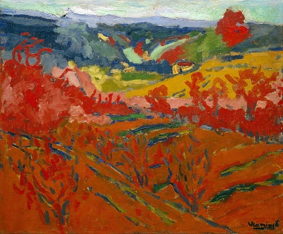 Maurice de Vlaminck - Autumn Landscap-Maurice de Vlaminck - Autumn Landscap