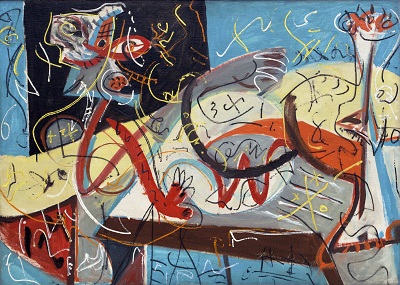 גקסון פולוק תמונות ציורים של Jackson Pollock - Stenographic Figure