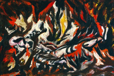 גקסון פולוק תמונות ציורים של -Jackson Pollock - The Flam