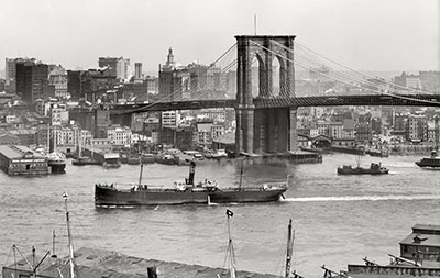 ניו יורק   New York Cityגשר _New_York_circa_1908._Brooklyn_Bridge_and_Manhattan