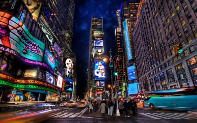 ניו יורק   New York Times  Square At  Night