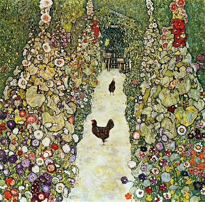גוסטב קלימט - Garden Path with HensGarden Path with Hens