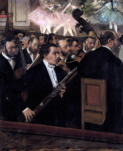  Edgar Degas - The Orchestra at the Operaמוסיקה מוזיקה