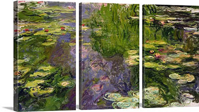 דוגמא לתמונה מחולקת -   waterlilies waterlilies