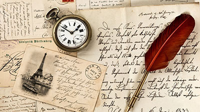 _vintage_old_paper_pen_watch_writing_stamp_postcard