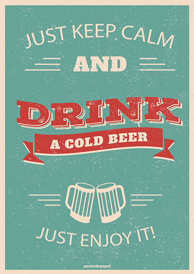  תמונות של משקאות   _poster-drink-cold-beer-vintage