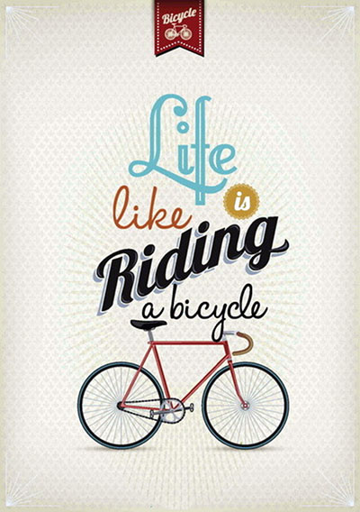 אופניים  life is riding a bicycle - תמונה על קנבס,מוכנה לתליה.  אופניים אופנים   129