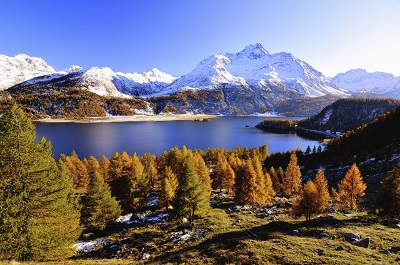 הרים ואגםהרים נהר עצים עץ autumn_river_mountains_trees אגם