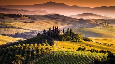 תמונות של שדות צילומים טוסקנה   tuscany sunset sky crops fields wine italy