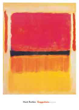  אבסטרקט קלאסי מלבן צהוב כתום Rothko Mark