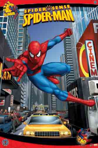 ספיידרמןSpiderman ניו יורק N.Y.C אנימציה דמויות זחילה איש העכביש זוחל ילדים ספידרמן