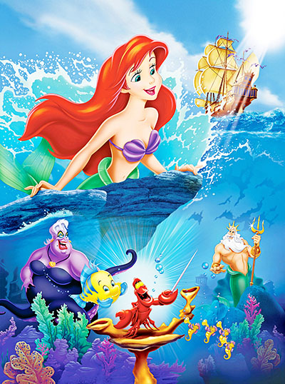 בת הים הקטנה -  דיסני  Disney    אנימציה   Disney-Princess-Posters   The Little Mermaid