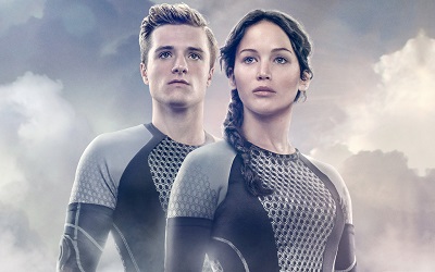 משחקי הרעב, ג'ניפר לורנס; ג'וש האצ'רסון  The Hunger Games - תמונה על קנבס,מוכנה לתליה.משחקי הרעב The Hunger Games