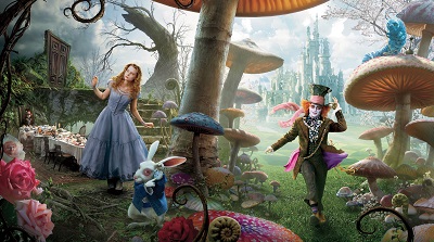 אליס בארץ הפלאות Alice in Wonderland - תמונה על קנבס,מוכנה לתליה.אנימציה  אליס בארץ הפלאות Alice in Wonderland