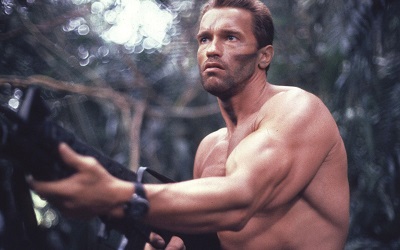 הטורף Predator Arnold Schwarzenegger  - תמונה על קנבס,מוכנה לתליה.הטורף Predator Arnold Schwarzenegger 