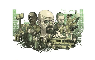 _breaking bad characters_heisenberg     - תמונה על קנבס,מוכנה לתליה.