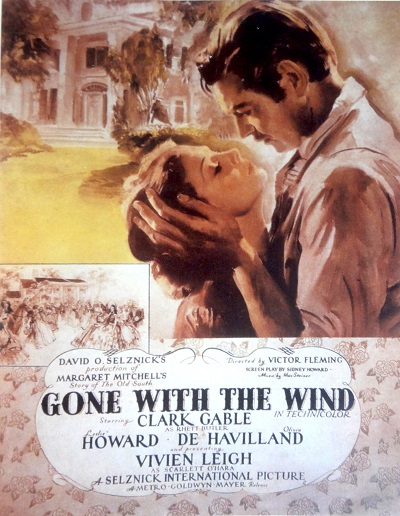 חלף עם הרוח gone with the wind  - תמונה על קנבס,מוכנה לתליה.סרטים ישנים  חלף עם הרוח gone with the wind