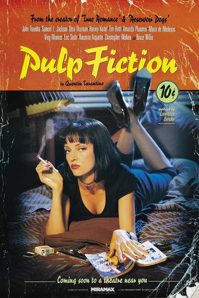 ספרות זולה pulp fiction - תמונה על קנבס,מוכנה לתליה.ספרות זולה pulp fiction