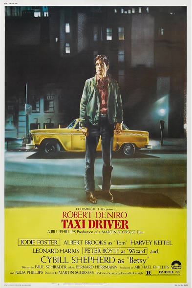 	סרטים ישנים   נהג מונית רוברט דה נירו - taxi driver  robert de niro - תמונה על קנבס,מוכנה לתליה.