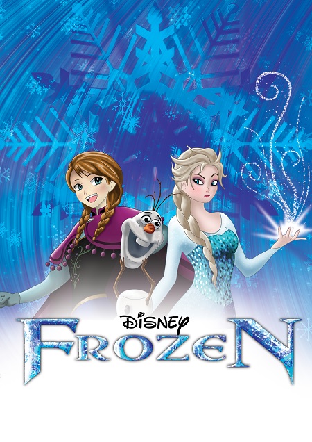 frozen elsa and anna - תמונה על קנבס,מוכנה לתליה.frozen elsa and anna  אנימציה