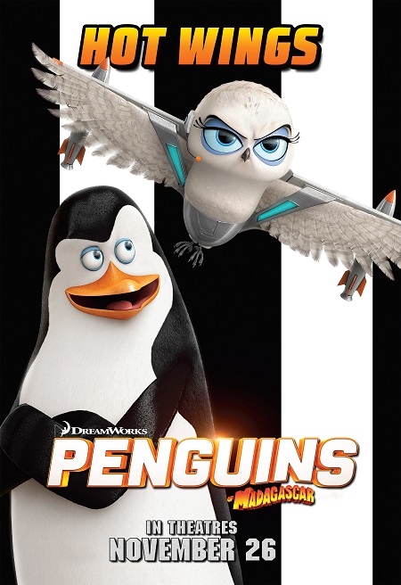 הפינגווינים ממדגסקר -   penguins-madagascar -אנימציה תמונה על קנבס,מוכנה לתליה.